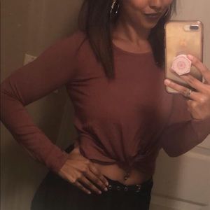 Long sleeve crop top